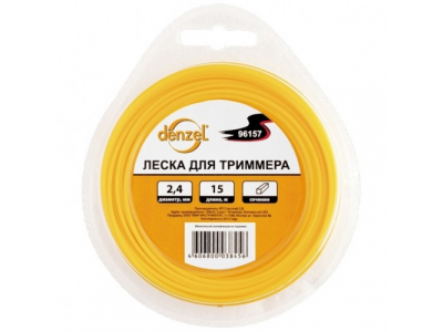 Леска для триммера звезда, 1,6мм х 15м// Denzel //Россия