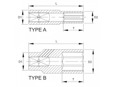 Головка торцевая глубокая 6гр. 3/8" 7мм